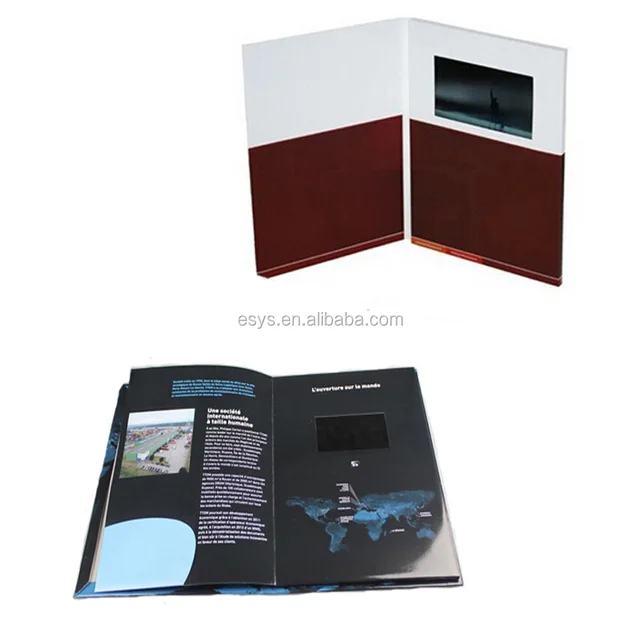card/lcd video brochure/lcd video book for advertisement, gift