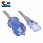 Transparent Grade USA NEMA 5-15P To IEC C13 Transparent Medical Grade Power Cord Plug With Cable Used In American US America Hospital Market