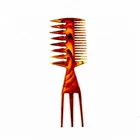 plastic fork afro hair comb fabric double hair combs