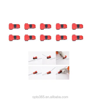 t shape new lock flap style lovely red solderless wire joint