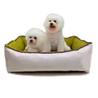 Leather Linen Cat Bed Angora Comfortable Luxury Dog Bed Durable Pet Bed