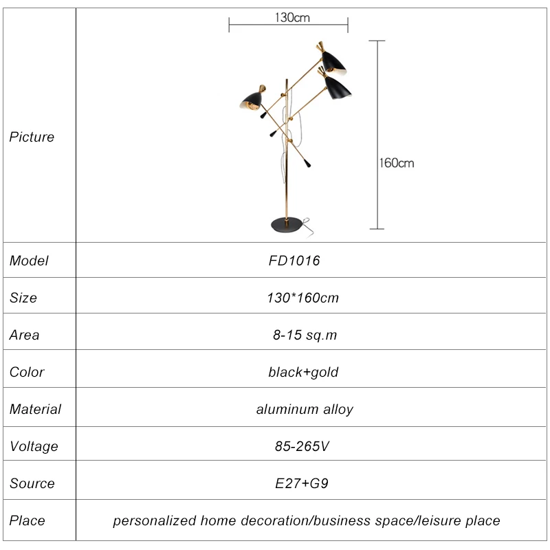 Industrial Floor Light Creative Designs Adjustable Lamps Living room Villa Floor Lamps