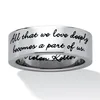 Inspirational Stainless Steel Helen Keller All that we love deeply become a part of us Wedding Band Ring