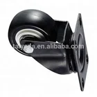 Black Bracket PVC/PU Caster Wheel For Washing Machine Base
