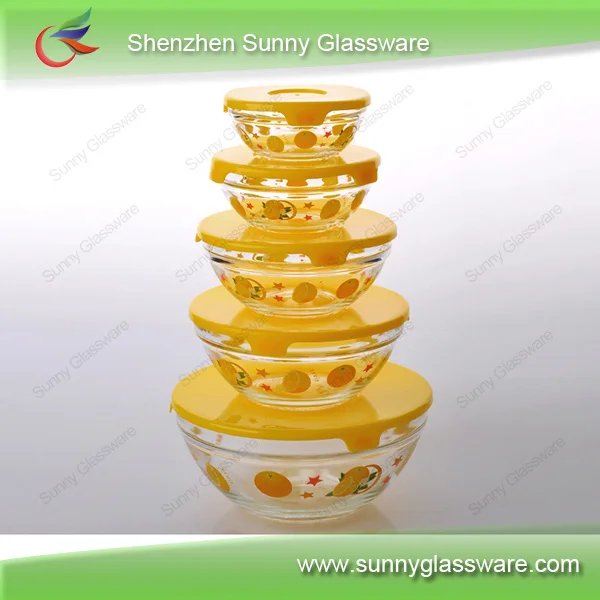 High Borosilicate Heat Resistant Glass Oven Bowl with Lid c