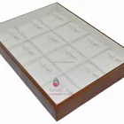 handmade real wood jewelry diamond display earrings ring tray