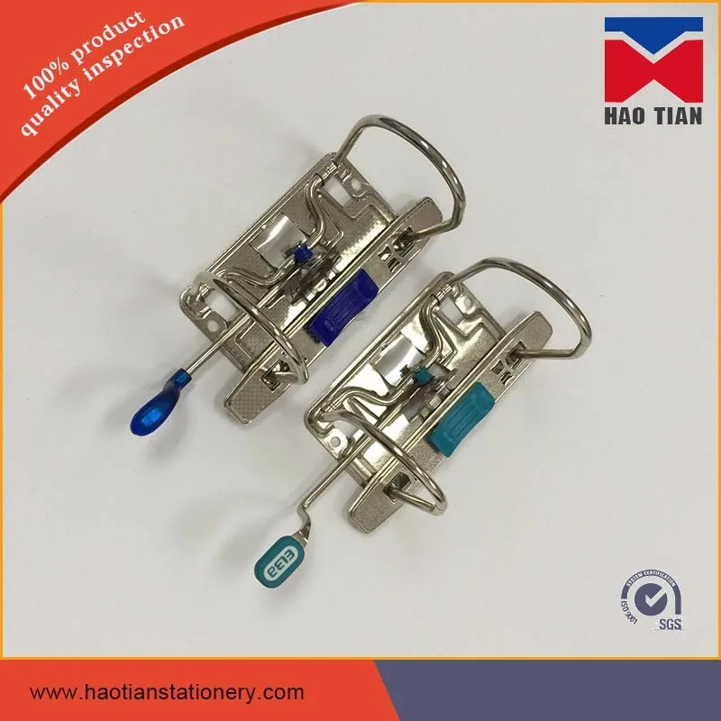 Box file clip Metal file fasteners / lever arch mechanism with plastic