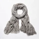 2019 hot sale custom embroidery classic cool chiffon silk scarf for ladies
