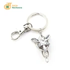 Charm gift CZ stone key ring flower shaped rhinestone custom key chain for promotion