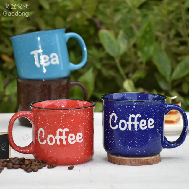 stoneware ceramic enamel mug,souvenir coffee mug
