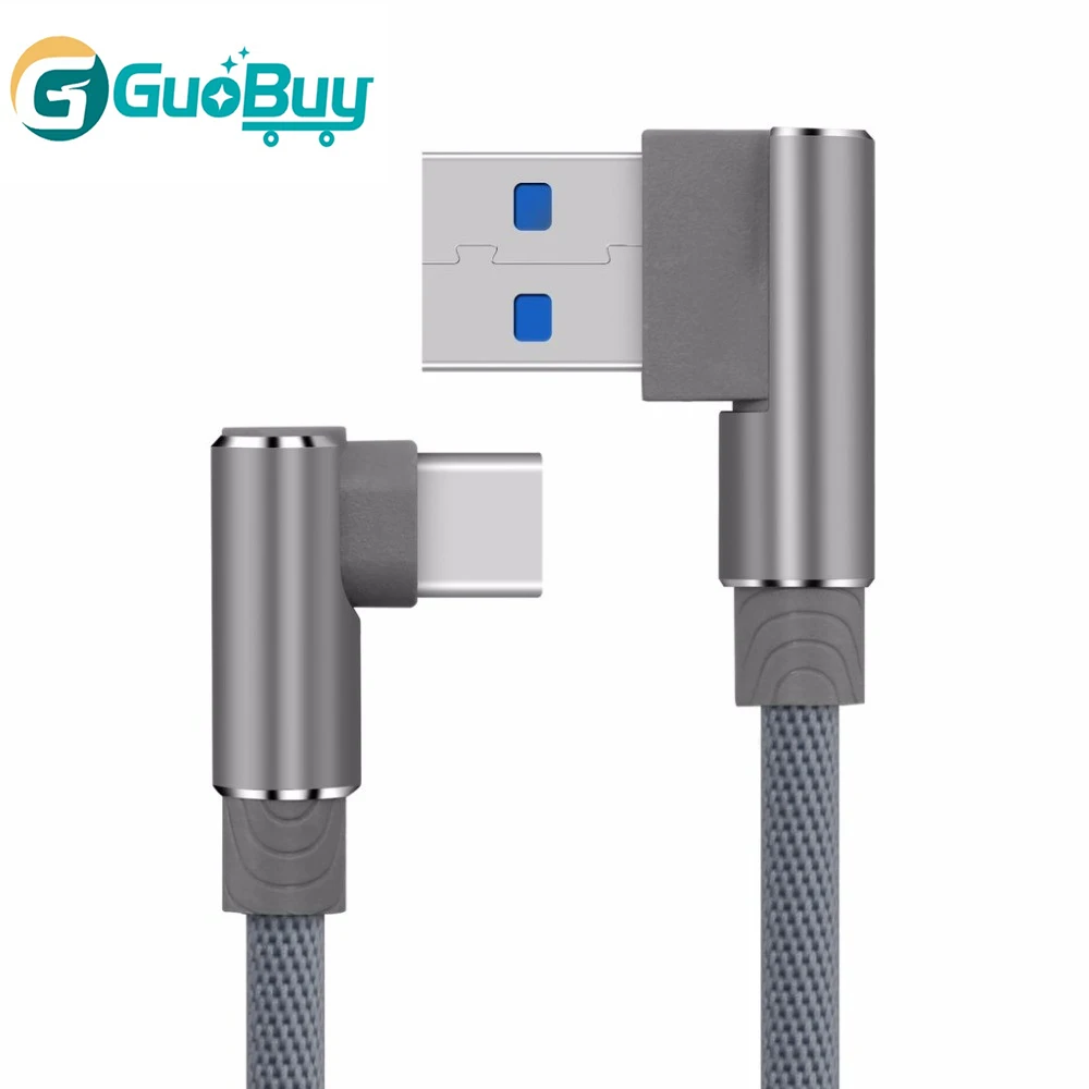 1m/3FT Phone Cable Right Angle USB-C Type C Data & Sync Faster Charger Cable For Samsung Galaxy S8 Universal Smartphone Cables - ANKUX.COM