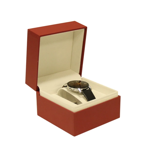 leatherette paper watch packaging box jewelry cardboard gift box