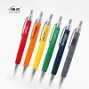 high quality promotional black rubber coated hotel ballpoint pen printed logo sheraton gift plastic ball pens