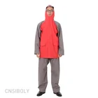 Rainproof the fishing gear adult nylon raincoat man yellow printed PVC rain gear suit
