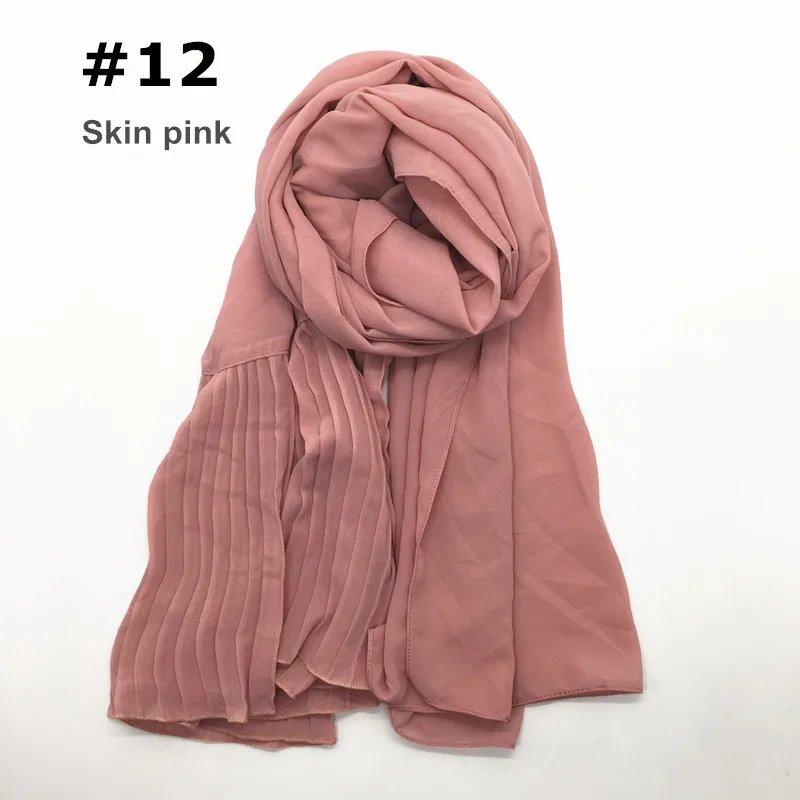 High quality scarf Big size 180*75 cm women chiffon hijab crinkle wrinkle muslim hijabs headscarf wraps