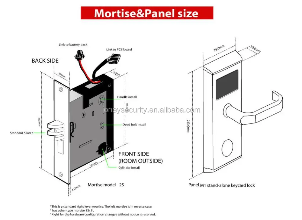 Hotel Card Reader door lock Card digital door lock(LH1600)