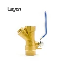 free samples 4" Inch cheap brass foot valve s s filter brass strainer water valve ball valve with oval handle