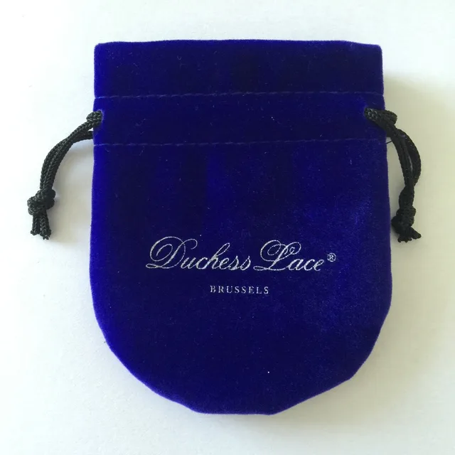 flannel velvet jewellery bag, double drawstring pearl jewelry