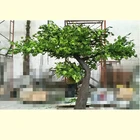 Artificial Autumn Tree Red Maple Leaves Fiberglass Trunk Tree