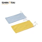 Shinetai 100% Polyester Microfiber Eyewear Bags Sunglasses Drawstring Pouch
