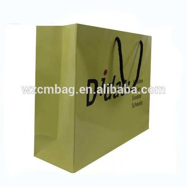 fashionable custom kraft paper bags with handles logo printing