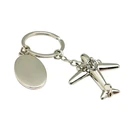 Cheap Price Wholesale 3D Shape Metal Key Chain Custom Logo Decorative Round Keyring Zinc Alloy Airplane Keychain