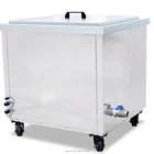 Stainless steel tank to soak commercial kitchen exhaust filters with thermowell type heater element