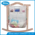 Baby Crib Hanging Net Bag Nursery Diaper Organizer Storage Bag Bedside Caddy for Baby Crib Crib Toy Organizer