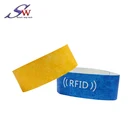 13.56mhz F08 Synthetic paper Disposable rfid wristband