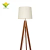 Light Cover Modern Wood Tripod Arc Floor Standing Lamp