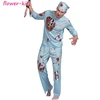 Men Walking Dead Doctor Zombie Bloody Surgeon Costume Carnival Party Adult Male Fancy Outfits Scary Bone Halloween Costumes
