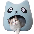 lovely panda shape good qualtity low price felt cat bed cat house bed