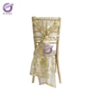 #17946 Home decor yellow color ruffled chair cover