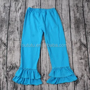 autumn cotton blue pants with ruffles new design tomas brand