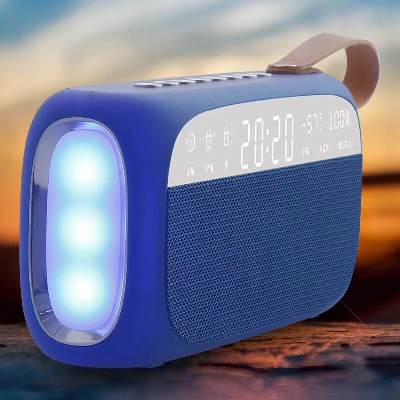 HY-28 mini alarm clock bluetooth speaker with led light - ANKUX.COM