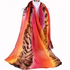 Fashion cotton women colored leopard long Viscose pashmina scarf wholesale women voile scarves