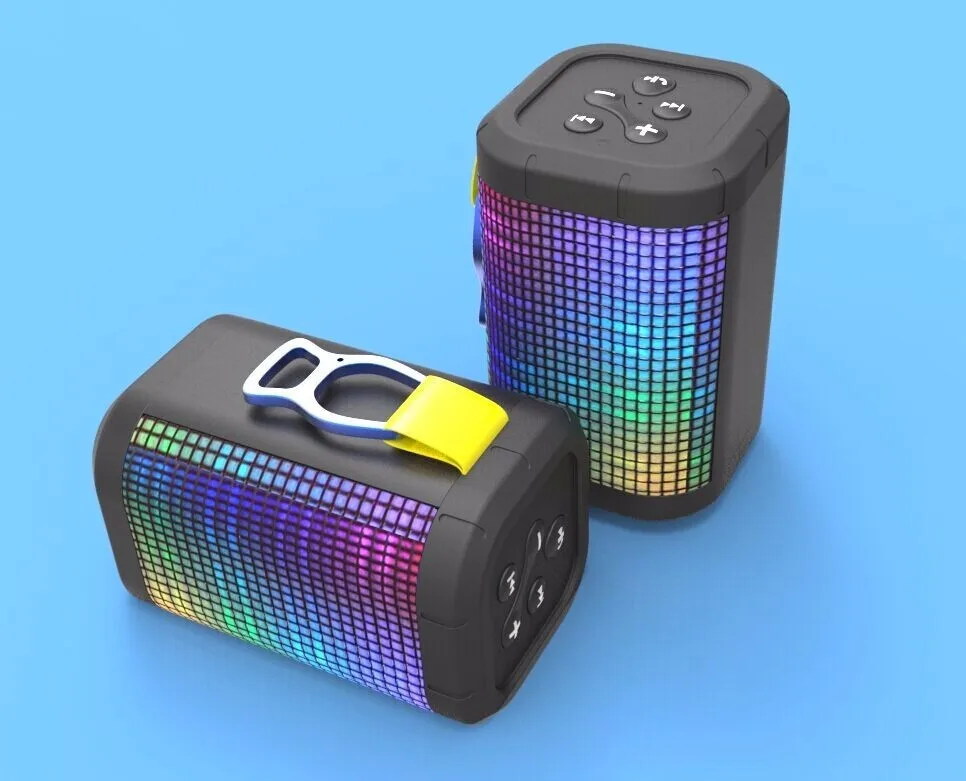 outdoor music mini portable waterproof wireless bluetooth speaker with led light