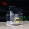 Soft crease folding disposable rectangle PVC clear packaging plastic gift box with handle