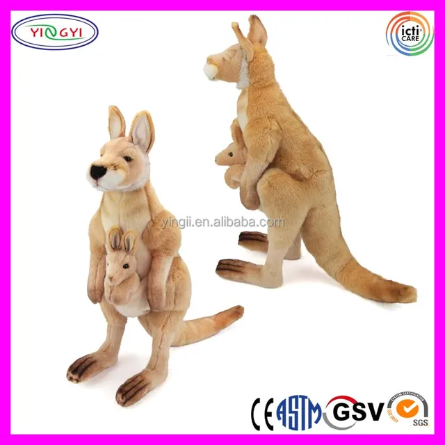 d853 wild animal kangaroo and baby stuffed soft giant plush toys