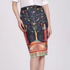 New Arrival Printed Healthy Fabric Women Casual Skirts With Belt