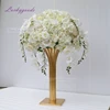 LFB775wedding banquet table decoration flower white floral with orchid artificial tall glass vase flower arrangements