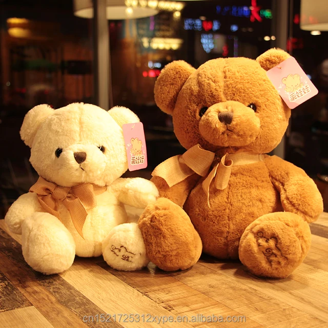 custom teddy bear with bow for children or christmas gift