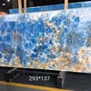 Translucent Natural Crystal Polished Backlit Onyx Wall Ice Blue Onyx