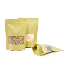 china factory stand up pouch kraft paper bag with zipper for food packaging