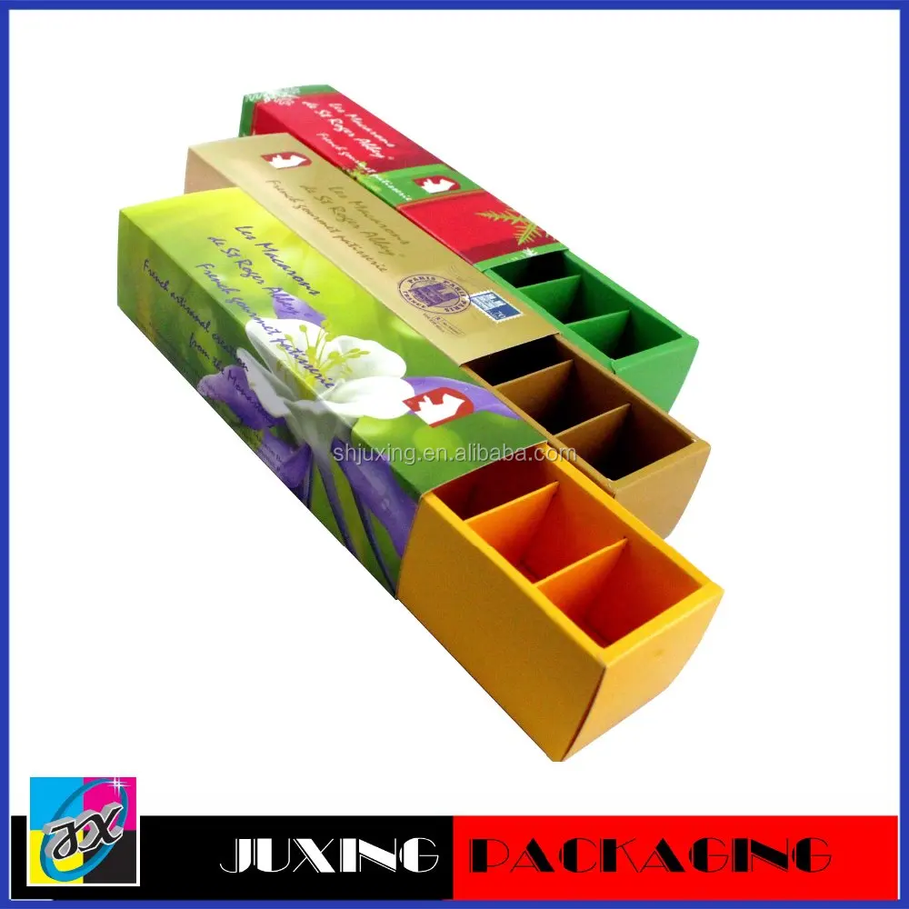 customized paper fashion macaron boxes packaging pyramid gift