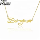 Ready ship custom personalized name necklace, gold plated name necklace