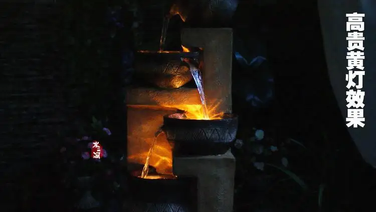 カスタム滝led照明の庭屋外の噴水仕入れ・メーカー・工場