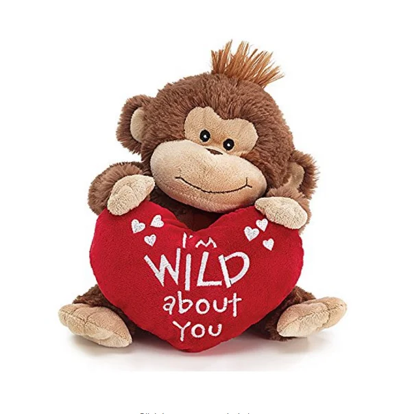 valentines plush monkey