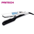 PRITECH New Design Nano Moisture Mist Spray Professional Steam Hair Straightener Brush