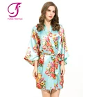 FUNG 3002 Stock Available Luxury Ladies Bath Robes With Silky Polyester